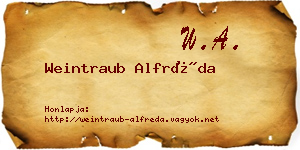 Weintraub Alfréda névjegykártya